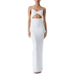 NWT! ALICE + OLIVIA Valli Fitted Cutout Cami Sequin Midi Dress Size 8